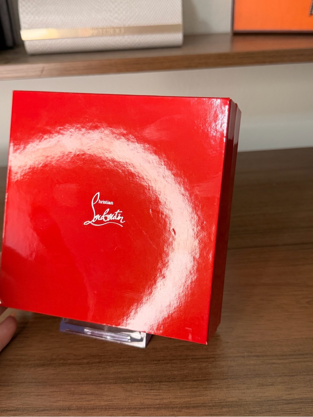 AUTHENTIC - NIB Christian Louboutin Refillable Case - Red with Silver Hardware - Picture 8 of 10